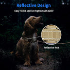 Reflective Tactical Dog Collar Adjustable for Training and Service K9 Dog Collar with Military Nylon Heavy Duty Metal Buckle and Control Handle for Medium and Large Dogs,1.5" Width Brown XL