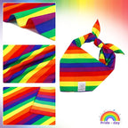 E-Clover Pride Dog Bandanas & Matching Scrunchie Set Rainbow Dog Bandana Scarf with Hair Tie for Medium Large Dogs Pet Owner Mom Gifts