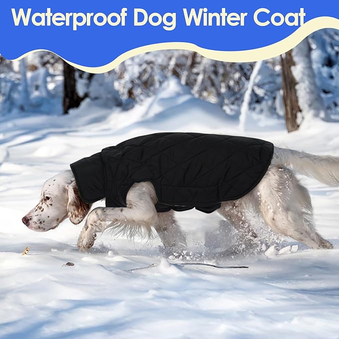 MIGOHI Dog Jackets for Winter, Windproof Waterproof Reversible Dog Coat for Cold Weather, British Style Plaid Warm Dogs Vest for Small Medium Large Dogs, Red, XXXL