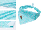 Lionet Paws Summer Dog Bandanas 2 Pack, Blue Washable Dog Triangle Bibs Scarf Dog Kerchief,Adjustable Triangle Holiday Scarves for Medium Large Extra Large Dogs Pets, Ball&StarFish