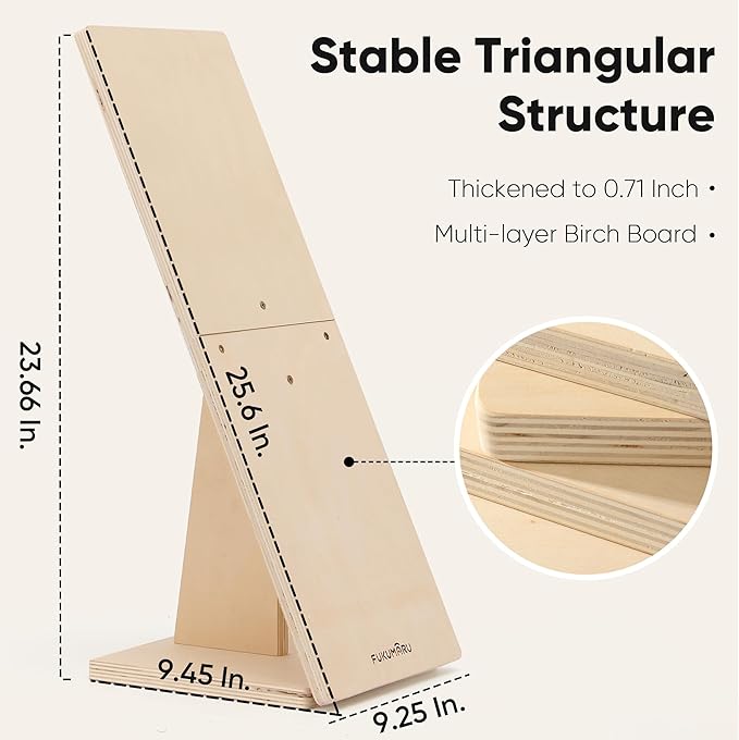 FUKUMARU Cat Scratcher Ramp for Indoor Cats, 23.66 Inch Wood L Shape Cat Scratching Board, Replaceable Cardboard Cat Scratch Pad, Vertical Kitten Scratcher Furniture Protector for Couch Sofa Wall