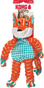 KONG Floppy Knots - Knotted Rope Dog Toy Entices Play - Tug Toy Satisfies Natural Instincts - Dog Supplies with Floppy Design & Minimal Stuffing - Fox, for Medium/Large Dogs