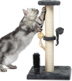 Best Pet Supplies Catify Cat Scratcher, Fun Interactive Scratchers, Posts, Poles, Claw Safe, Furniture Saver Indoor Play Support Natural Cat Behaviors Heavy Duty - Gray, 15.71 x 15.71