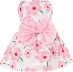 choyaxo Floral Dog Dress Cute Dog Skirt Pet Dress Summer Pet Clothes for Puppy Small Cats,S