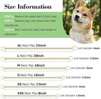 Chain Choke Collar for Dogs, Metal Choke Link Dog Collar Choker Training Heavy Duty Slip Martingale Puppy Collars for XS Small Medium Large Big XL Breed Dogs (Gold, L(Neck Max 20inch) D3.5mm)