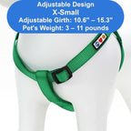 Pawtitas Solid Step-in Dog Harness – Adjustable No-Pull Vest for Puppies to Seniors, Safe & Comfortable XS Lush Green