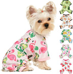 Dog Pajamas for Small Dogs Boy Girl, Dog Clothes Tiny Chihuahua Yorkie Spring Summer Shirt, Cute Puppy Outfit Pjs Jumpsuit Cat Onesie Apparel Pet Clothes