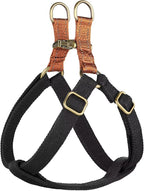 Didog Step in Dog Harness with Metal Buckles, Freedom Nylon Dog Halter Vests for Medium Dogs Easy Walking Training(M:Chest 19-28", Black)