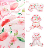 Dog Pajamas Pjs Spring Summer Dog Clothes for Small Dogs Girl Boy, Soft Stretchy Tiny Chihuahua Yorkie Puppy Clothes Doggie Onesies Cat Pet Jammies Outfit, Pink Peach, XL