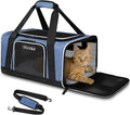 Petskd Pet Carrier 18x13x9.5 Southwest Airline Approved, Pet Travel Carrier Bag for Small Cats and Dogs, Soft Dog Carrier for 1-15 LBS Pets,Dog Cat Carrier with Safety Lock Zipper (Blue)