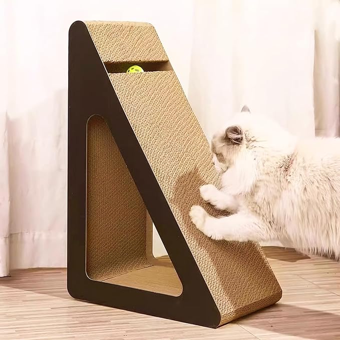 Cat Scratcher Board for Wall and Couch, 22.44 x 14.56 x 11.41 Inch Corrugated Paper, Vertical Cat Scratching Post, Durable Scratch Pad for Claw Sharpening, Non-Shedding for Indoor Cats