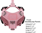 ICEFANG GN3 Tactical Dog Harness for X-Small Dogs, 6X Quick-Release Buckles,Dog Molle Vest with Handle,3/4 Body, Hook and Loop Panel for ID Patch,No Pulling Front Clip (XS (Chest: 17"-23"), Pink)