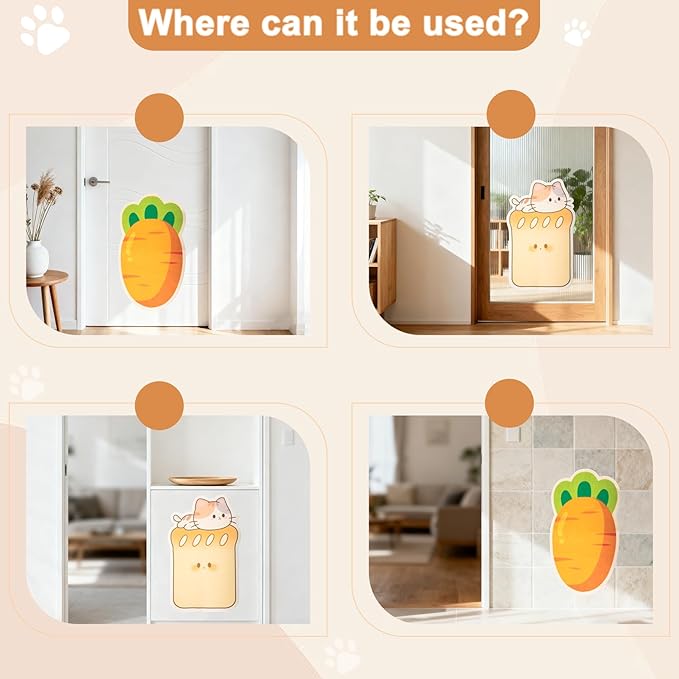Adorable Toast-Shaped cat Scratcher with wall-Mounted Design. Includes a Caterpillar cat Toy. Made of Felt Material, This Playful Gift is Perfect for Sharpening Claws. (Suit)