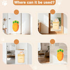 Adorable Carrot-Shaped cat Scratcher with wall-Mounted Design. Includes complimentary Mouse Toy for Play. Made of Felt Material—a Fun Gift and Perfect for Sharpening Claws