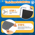 Wall Cat Scratcher for Indoor Cats,23.6x11.8”Corner Cat Scratcher,Cat Scratch Pad Furniture Protector for Door & Wall,Couch, Durable Cat Scratching Board Easy Mount(Grey, 23.6”x11.8”)
