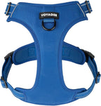 Voyager Dog Harness Dual Leash Attachment No-Pull Control Adjustable Soft but Strong Pet Harness for Medium and Large Dogs with 3M Reflective Technology, Royal Blue Lattice Nylon, M (Chest: 20-25")