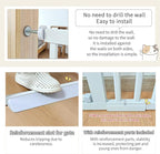 Lumizone Extra Tall Cat Gate 55.12" High Pressure Mounted Extra Wide 2025 New (17 Sizes) 1.37" Gap No Drilling Auto-Close One-Handed Operation Tall Pet Gate for Dogs(White, 55.12" H x 29.92"-59.44" W)