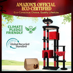 Globlazer Gothic Giant Cat Tree, 83 inch Goth Cat Tree for Indoor Cats Large Adult, XXL Cat Tower with 9 Scratching Posts for 20lb+ Heavy Duty Large Adult Cats, F83, Blood-Goth