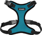Voyager Step-in Pet Harness - All Weather Mesh, Adjustable Step in Harness for Cats and Dogs by Best Pet Supplies - Turquoise/Black Trim, XL
