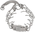 Prong Collar for Dogs - Easy Buckle Prong Collar - 3mm Stainless Steel No Pull Chain Collars - Quick Release Dog Collar - (14 to 20” Neck) Adjustable Dog Training Collars for Large to Medium Size Dogs
