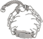 Prong Collar for Dogs - Easy Buckle Prong Collar - 3mm Stainless Steel No Pull Chain Collars - Quick Release Dog Collar - (14 to 20” Neck) Adjustable Dog Training Collars for Large to Medium Size Dogs