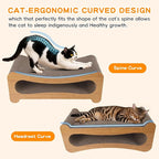 Cat Scratcher 2 in 1,Cardboard Cat Scratcher with Toy Ball,Extra Long & Extra Wide (24x11 inch) Cat Scratcher Bed for Indoor Cats and Furniture Protector,Suitable for Kittens and Big Cats
