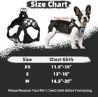 PUPTECK No Pull Dog Harness Small Sized Dog, Adjustable Reflective Escape Proof Easy Control, Comfortable Soft Padded Step in Pet Vest Harness, Black&White Checkered, S