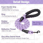 BEAUTYZOO Small Dog Harness and Leash Set, Step in No Choke No Pull Soft Mesh Dog Harnesses Reflective for Extra-Small/Small Medium Puppy Dogs and Cats, Plaid Dog Vest Harness for XS S Pets, Purple L