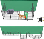 FXW Homeplus Unleashed Indoor Dog Playpen - Stress-Free and Safe Play, Heavy Duty 40 Inch 8 Panels with Fence-to-Wall Anchor (Pack of 4) for Medium and Large Dogs, Black│Patented