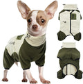 DENTRUN Small Dog Winter Coat, Warm Fleece Jacket with Removable Turtleneck, Dog Cozy Sweater for Puppy Cold Weather, Windproof Costume, Soft Woolly Pajamas