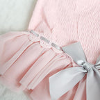 Moorfowl French Bulldog Princess Pink Tutu Dress Summer Vest Gauze Skirt for Pug Corgi Doggie Party Tulle Dress with Bowknot Fashion Outfits (XL(Back 14.17"-15.35",Chest 25.19"-25.98"))