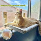 Foldable Cat Window Perch, Natural Wood, 16.5''×12'' Hammock, 35 lbs Weight Limit, Cat Window Hammock for Small Size Windows