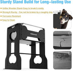 2.4 Gallon Elevated Large Dog Water Bowl,16" Raised Stainless Steel Bowl with Stand for Large Breed, Full Metal Dog Feeding Station for Relief Joint Pressure, Easy Clean for Indoor & Outdoor Uses