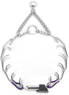 Herm Sprenger Chrome Plated Steel Dog Collar with Quick Release ClicLock Buckle and Biothane Insert Training Collar for Dogs Made in Germany (Violet Purple, 16in x 2.25mm(Neck Size up to 13-14in))