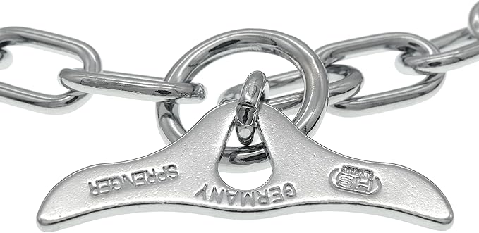 Herm Sprenger Chrome Plated Steel Fur Saver Dog Collar with Medium Links and Toggle Closure Professional Training Collar for Small Medium Large Dogs Correction Slip Chain Made in Germany (26in (65cm))