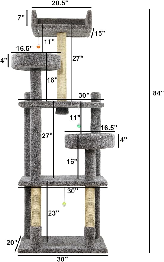 Deluxe 84" Cat Tree
