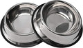 2Packs Stainless Steel Dog Bowl with Anti-Skid Rubber Base for Small/Medium/Large Pet, Perfect Dish, Pets Feeder Bowl and Water Bowl Perfect Choice for Dog Puppy Cat and Kitten (16oz)