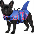 ASENKU Dog Life Jacket - Pet Safety Vest for Swimming & Boating, Shark Life Jacket with Floatation, Dog Lifesavers Swimsuits for Small Medium Large Dogs (Blue Bandhnu, XS)