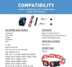 Rhea Rose 1 Inch Replacement Collar Strap Shock Collar with 2 Holes, Compatible with Nearly All Brands and Models of Underground Electric Dog Fences and Training Collars, Red Daisy