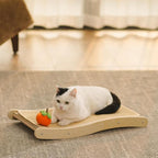 PETKARAY Sisal Cat Scratching Board, Curved Sisal Cat Scratcher, Large Indoor Kitty Scratch Pad, Heavy Duty Wave Lounge Bed for Kitten