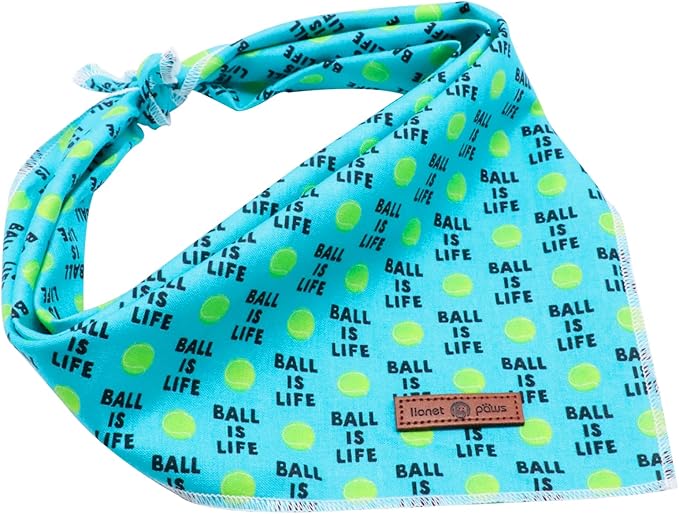 Lionet Paws Dog Bandana,Fabric Ball Dogs Kerchief for Small Medium Large Dogs,Dog Cotton Triangle Bibs Scarf for Girl Boy
