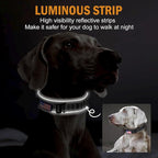 HYDEME Tactical Dog Collar, Alpine Loop Adjustable Military Training Nylon Dog Collars with Handle and Reflective for Small Medium Large Dogs, with Airtags Protective Case & Patches.(L,Black)