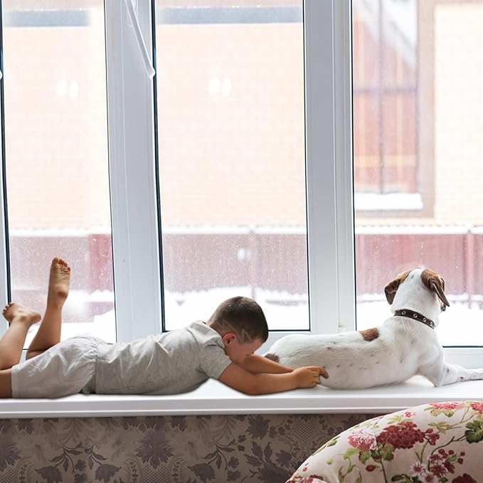 4in x 32.8ft Window Sill Protector, Door Protector from Dog Cat Scratching, Clear Sided Shield Protection Barrier Anti Cat Dog Scratching, Slobbering, and Clawing Furniture, Glass, Car Door