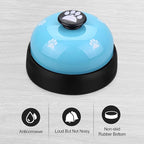 Comsmart Dog Potty Training Bells, 2 Metal Dog Paw Print Pet Bells with Non-Skid Rubber Base for Dog Cat Puppy Kitten Potty Training Interactive Game Toys, Service Bells for Hotel Bar Shop Restaurant