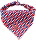 Lionet Paws Dog Bandana,4th of July Fabric Dogs Kerchief for Medium Large Dogs,Dog Cotton Triangle Bibs Scarf for Girl Boy