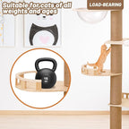 Romiromi 98”-102” Floor to Ceiling Cat Tree, Height Adjustable 7-Tier Ceiling to Floor Cat Tower, Wooden Pet Tree with 6 Sisal Scratching Post for Indoor Cats