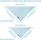 Summer Dog Bandana, UP URARA PUP Strawberry and Bowknot Triangle Bid Scarf for Medium Large Dogs, Cotton Kerchief for Girl Boy Puppies, Cute Spring FloralBandana,L