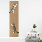 71" X 15.8" Thickened Cat Wall Climbing Carpet, Extra Large Cat Wall Scratcher Mat Tall Wall Mounted Climbing Cat Scratcher with 16 pcs Fixed Nails for Indoor Furniture Couch Sofa Protection (Camel)