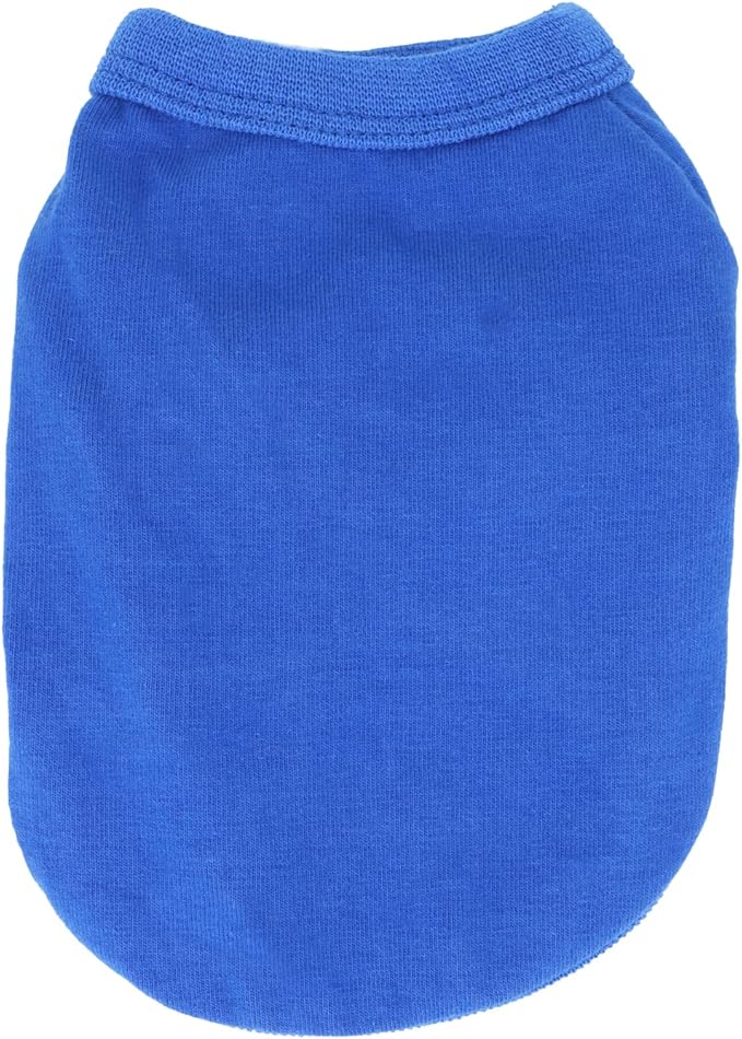 LOPHIPETS 100% Cotton Dog Tee Shirt for Small Dogs Teacup Chihuahua Yorkie Puppy Clothes-Blue/XS