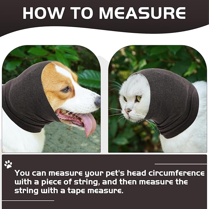 Nanaki Dog Head Cover Quiet Dog Headband No Shake Ear Wrap Anxiety Relief & Calming, Hood for Pets, Pet Ear Protector Doggy Calming Hoodie Cover Muffs for Noise Protection Grooming Bathing 4th of July